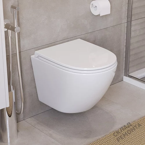 Фото Унитаз подвесной BelBagno Uno BB3105CHR/SC безободковый купить в Луганске: цена, описание, фото. Интернет-магазин 3