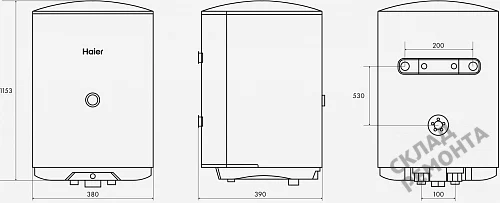 Фото Водонагреватель накопительный Haier ES100V-C1, 100 л – купить в Луганске: цена, описание, фото. Интернет-магазин 5