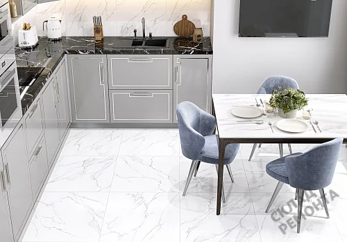 Фото Керамогранит лаппатированный Alma Ceramica Невада GFU6060NVD07L белый 600*600*9 – купить в Луганске: цена, описание, фото. Интернет-магазин 5