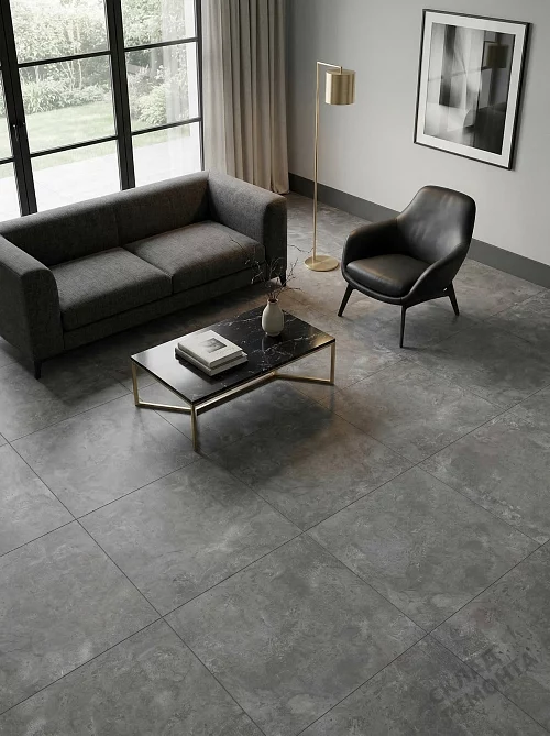 Фото Керамогранит матовый Alma Ceramica Урбан GFU04URB70R (шугар-эффект) серый 600*600*9 – купить в Луганске: цена, описание, фото. Интернет-магазин 1