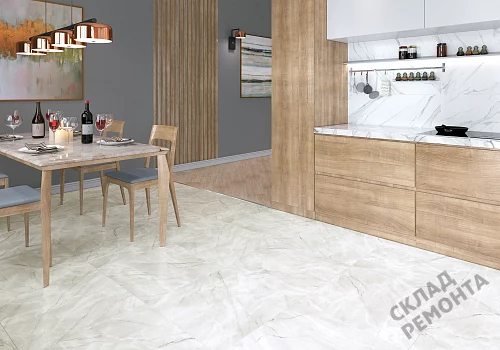 Фото Керамогранит лаппатированный Alma Ceramica Ларедо GFU04LRD70L светло-серый 600*600*9 – купить в Луганске: цена, описание, фото. Интернет-магазин 2