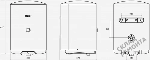 Фото Водонагреватель накопительный Haier ES50V-C1, 50 л – купить в Луганске: цена, описание, фото. Интернет-магазин 5