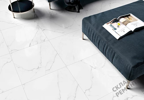 Фото Керамогранит матовый Alma Ceramica Каррара GFU04CRR00R светло-серый 600*600*9 – купить в Луганске: цена, описание, фото. Интернет-магазин 3