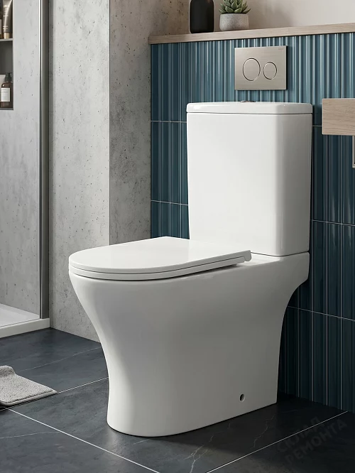 Фото Унитаз компакт напольный Calypso CS4851UQ-TK(OK) безободковый купить в Луганске: цена, описание, фото. Интернет-магазин 1