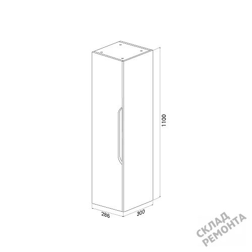 Фото Пенал подвесной Iddis Ray RAY30W0i97, белый купить в Луганске: цена, описание, фото. Интернет-магазин 5