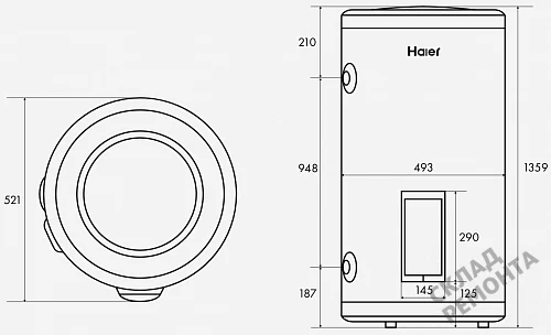 Фото Водонагреватель накопительный Haier FCD-JTLD150, 150 л – купить в Луганске: цена, описание, фото. Интернет-магазин 6