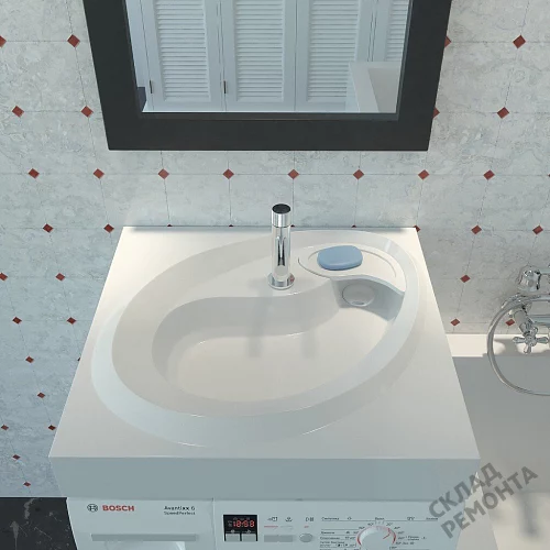Фото Раковина над стиральной машиной Madera Ameli 550, 60 см купить в Луганске: цена, описание, фото. Интернет-магазин 2